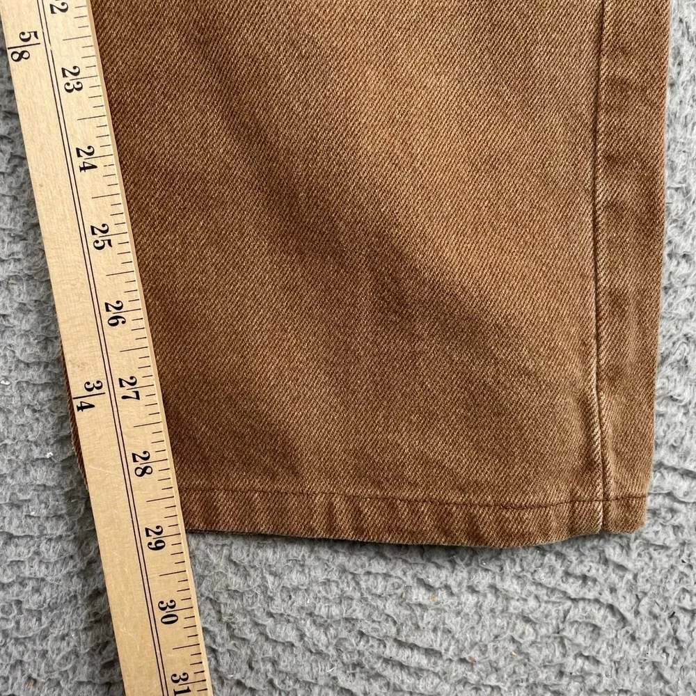 LL Bean Jeans Mens 35x30 Brown Double L Jeans Straight Leg Casual Outdoor Denim
